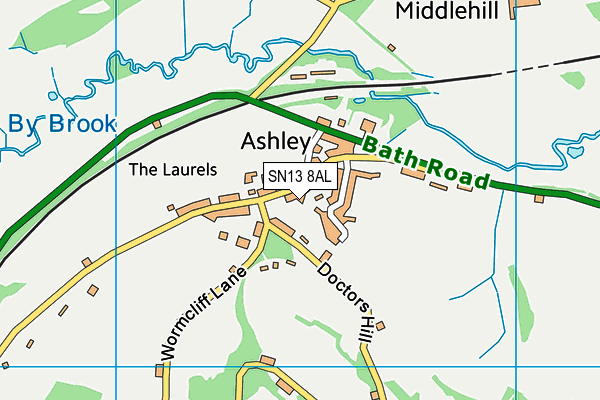 SN13 8AL map - OS VectorMap District (Ordnance Survey) SN13 8AL map - OS VectorMap District (Ordnance Survey)
