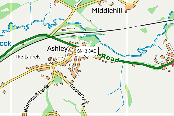SN13 8AQ map - OS VectorMap District (Ordnance Survey) SN13 8AQ map - OS VectorMap District (Ordnance Survey)
