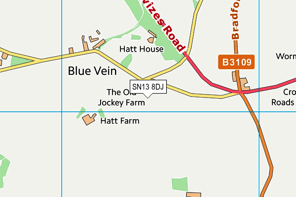 SN13 8DJ map - OS VectorMap District (Ordnance Survey) SN13 8DJ map - OS VectorMap District (Ordnance Survey)