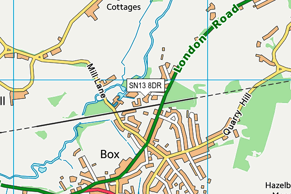 SN13 8DR map - OS VectorMap District (Ordnance Survey) SN13 8DR map - OS VectorMap District (Ordnance Survey)