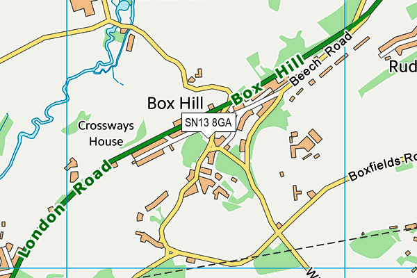 SN13 8GA map - OS VectorMap District (Ordnance Survey) SN13 8GA map - OS VectorMap District (Ordnance Survey)