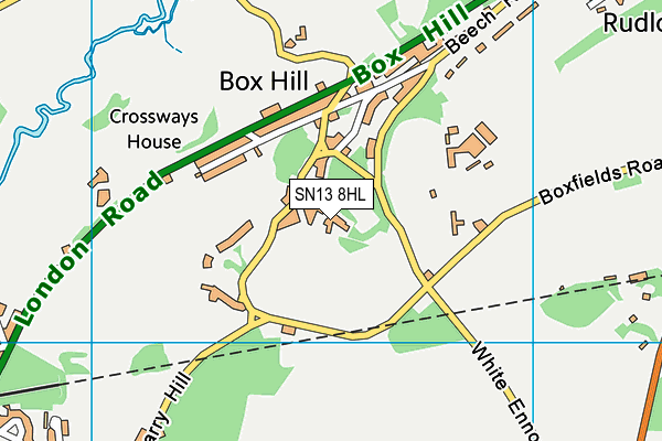 SN13 8HL map - OS VectorMap District (Ordnance Survey) SN13 8HL map - OS VectorMap District (Ordnance Survey)