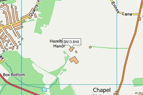 SN13 8HX map - OS VectorMap District (Ordnance Survey) SN13 8HX map - OS VectorMap District (Ordnance Survey)