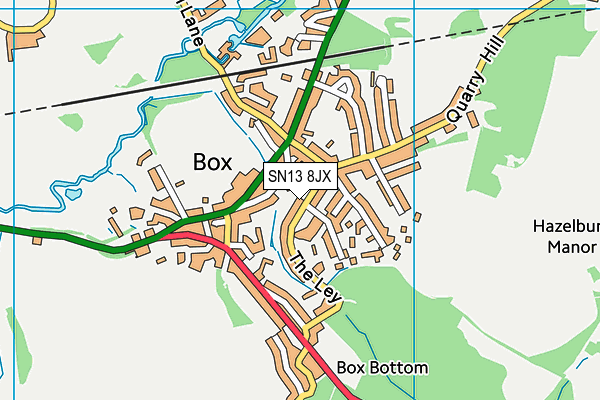 SN13 8JX map - OS VectorMap District (Ordnance Survey) SN13 8JX map - OS VectorMap District (Ordnance Survey)