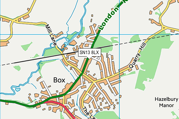 SN13 8LX map - OS VectorMap District (Ordnance Survey)