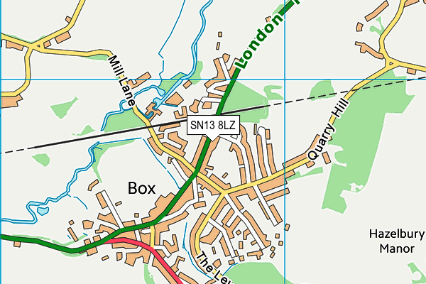 SN13 8LZ map - OS VectorMap District (Ordnance Survey)