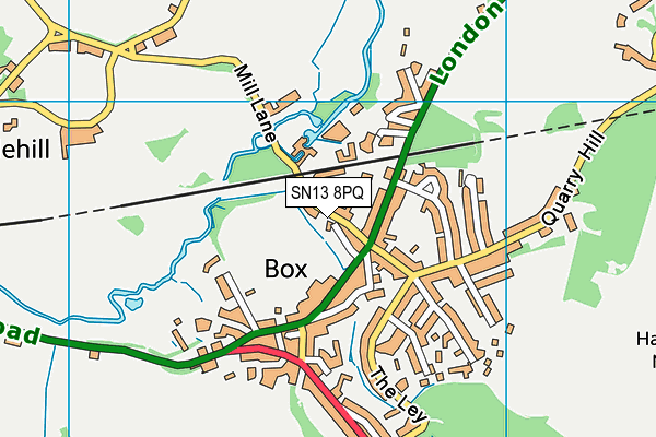SN13 8PQ map - OS VectorMap District (Ordnance Survey)