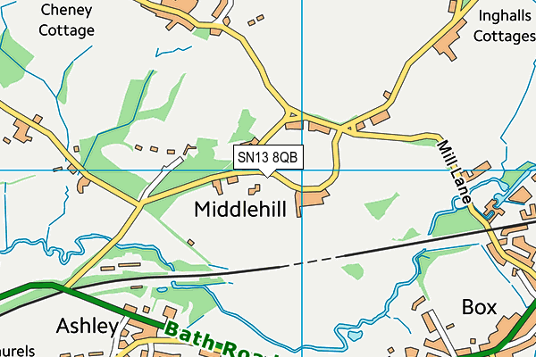 SN13 8QB map - OS VectorMap District (Ordnance Survey)