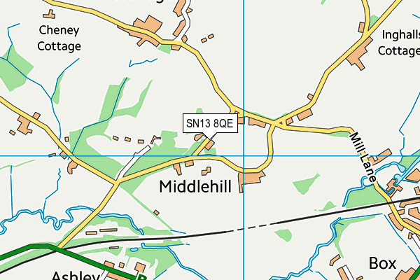 SN13 8QE map - OS VectorMap District (Ordnance Survey) SN13 8QE map - OS VectorMap District (Ordnance Survey)
