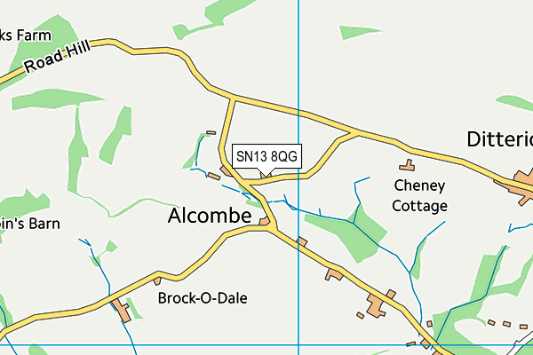 SN13 8QG map - OS VectorMap District (Ordnance Survey) SN13 8QG map - OS VectorMap District (Ordnance Survey)