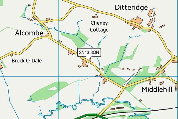 SN13 8QN map - OS VectorMap District (Ordnance Survey) SN13 8QN map - OS VectorMap District (Ordnance Survey)