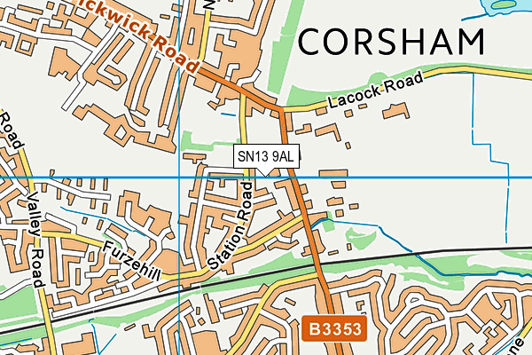 SN13 9AL map - OS VectorMap District (Ordnance Survey)