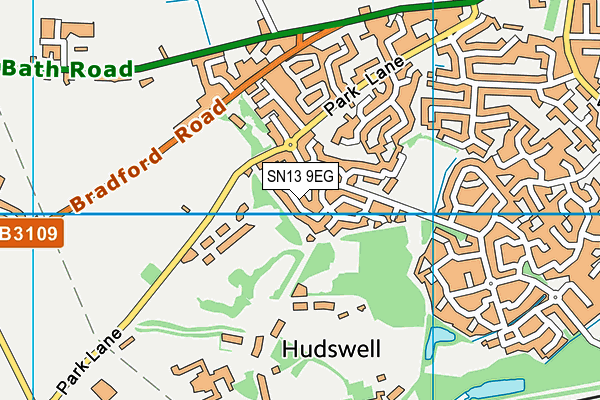 SN13 9EG map - OS VectorMap District (Ordnance Survey) SN13 9EG map - OS VectorMap District (Ordnance Survey)