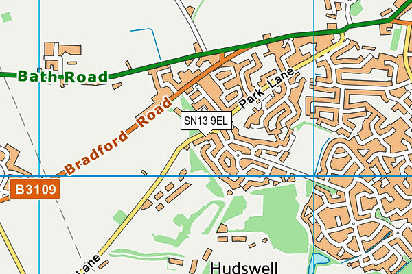 SN13 9EL map - OS VectorMap District (Ordnance Survey)