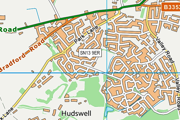 SN13 9ER map - OS VectorMap District (Ordnance Survey) SN13 9ER map - OS VectorMap District (Ordnance Survey)
