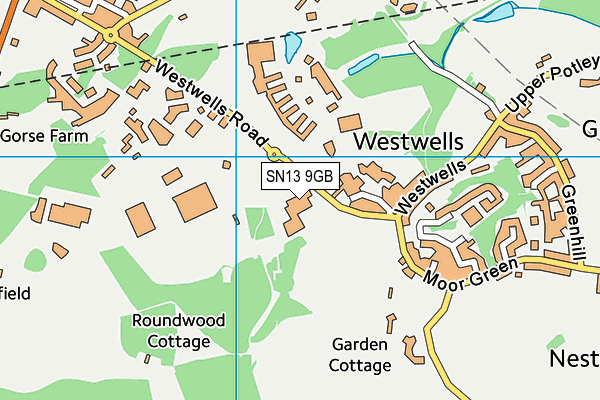 SN13 9GB map - OS VectorMap District (Ordnance Survey) SN13 9GB map - OS VectorMap District (Ordnance Survey)