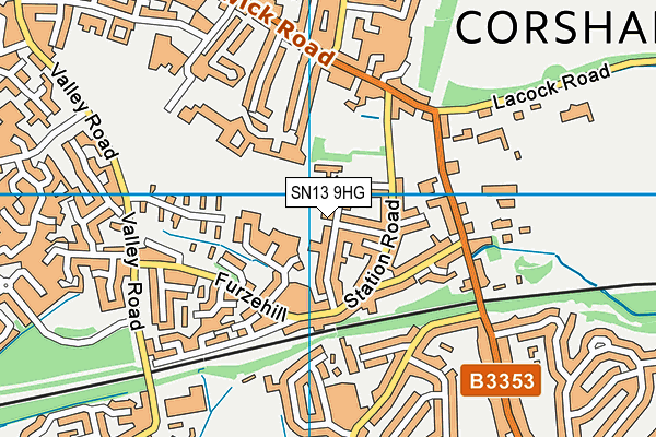 SN13 9HG map - OS VectorMap District (Ordnance Survey) SN13 9HG map - OS VectorMap District (Ordnance Survey)