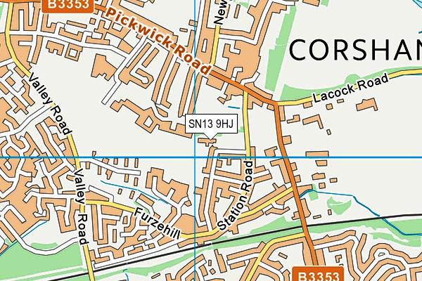 SN13 9HJ map - OS VectorMap District (Ordnance Survey)