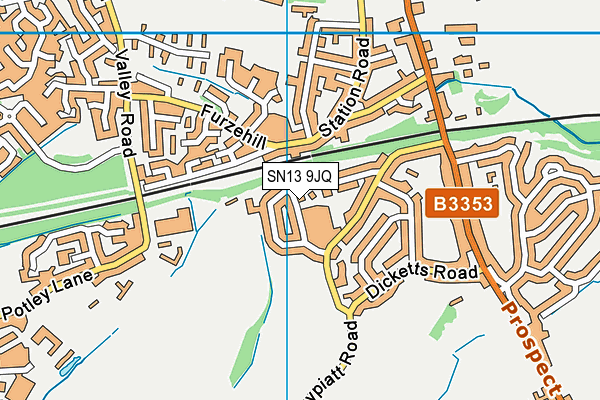 SN13 9JQ map - OS VectorMap District (Ordnance Survey) SN13 9JQ map - OS VectorMap District (Ordnance Survey)