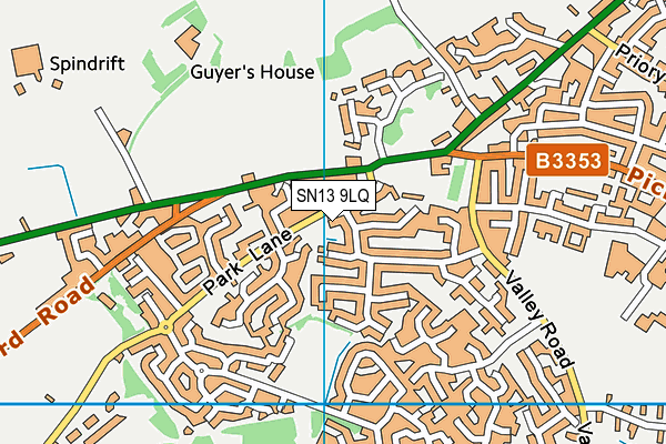 SN13 9LQ map - OS VectorMap District (Ordnance Survey) SN13 9LQ map - OS VectorMap District (Ordnance Survey)