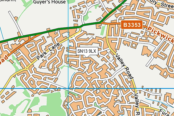 SN13 9LX map - OS VectorMap District (Ordnance Survey) SN13 9LX map - OS VectorMap District (Ordnance Survey)