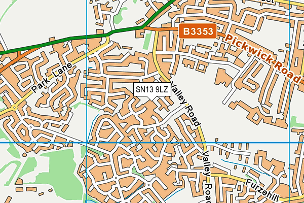SN13 9LZ map - OS VectorMap District (Ordnance Survey)