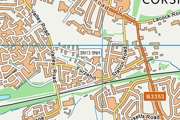 SN13 9NH map - OS VectorMap District (Ordnance Survey) SN13 9NH map - OS VectorMap District (Ordnance Survey)