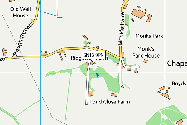 SN13 9PN map - OS VectorMap District (Ordnance Survey) SN13 9PN map - OS VectorMap District (Ordnance Survey)
