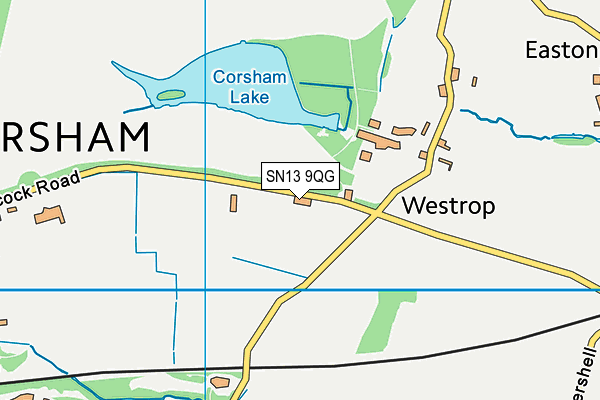 SN13 9QG map - OS VectorMap District (Ordnance Survey) SN13 9QG map - OS VectorMap District (Ordnance Survey)