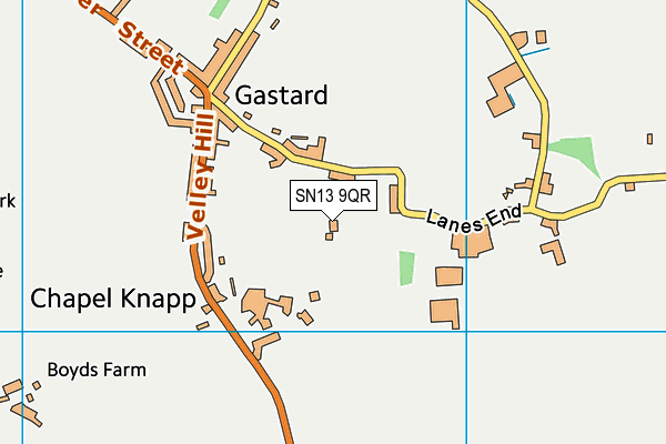 SN13 9QR map - OS VectorMap District (Ordnance Survey) SN13 9QR map - OS VectorMap District (Ordnance Survey)
