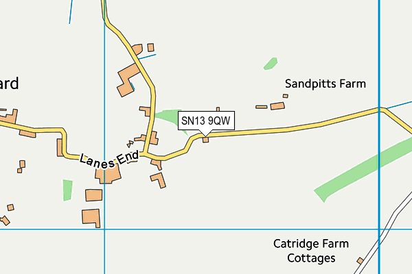 SN13 9QW map - OS VectorMap District (Ordnance Survey) SN13 9QW map - OS VectorMap District (Ordnance Survey)