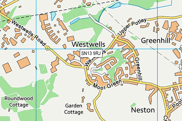 SN13 9RJ map - OS VectorMap District (Ordnance Survey) SN13 9RJ map - OS VectorMap District (Ordnance Survey)