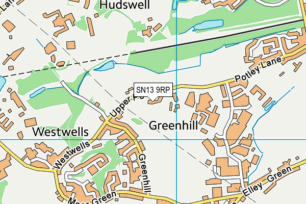 SN13 9RP map - OS VectorMap District (Ordnance Survey)