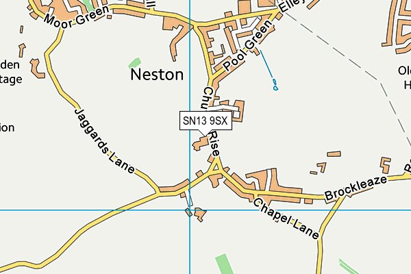 SN13 9SX map - OS VectorMap District (Ordnance Survey) SN13 9SX map - OS VectorMap District (Ordnance Survey)