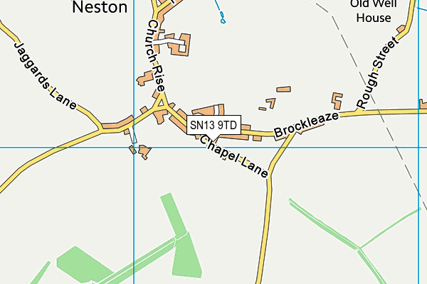 SN13 9TD map - OS VectorMap District (Ordnance Survey)