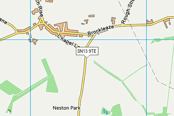 SN13 9TE map - OS VectorMap District (Ordnance Survey) SN13 9TE map - OS VectorMap District (Ordnance Survey)