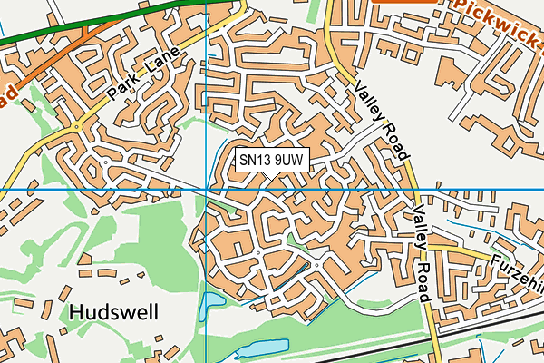 SN13 9UW map - OS VectorMap District (Ordnance Survey) SN13 9UW map - OS VectorMap District (Ordnance Survey)