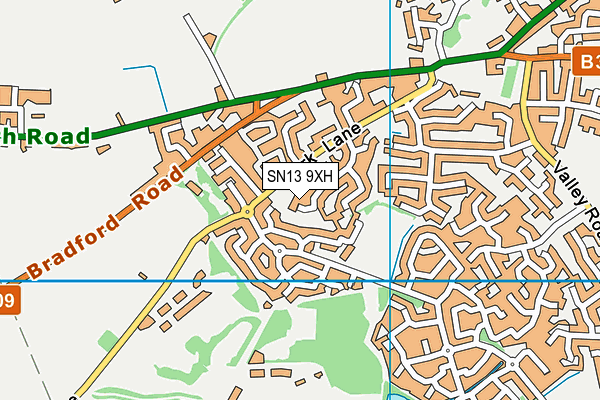 SN13 9XH map - OS VectorMap District (Ordnance Survey) SN13 9XH map - OS VectorMap District (Ordnance Survey)