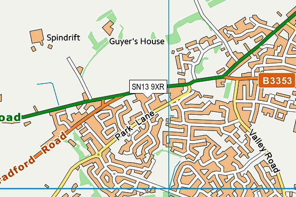 SN13 9XR map - OS VectorMap District (Ordnance Survey) SN13 9XR map - OS VectorMap District (Ordnance Survey)