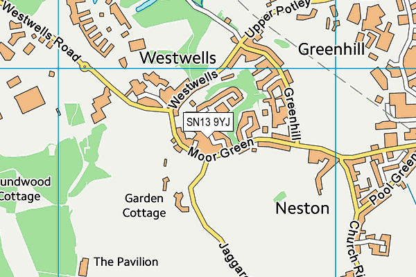 SN13 9YJ map - OS VectorMap District (Ordnance Survey) SN13 9YJ map - OS VectorMap District (Ordnance Survey)