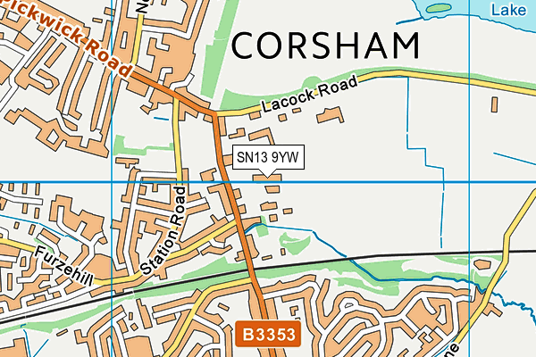 SN13 9YW map - OS VectorMap District (Ordnance Survey) SN13 9YW map - OS VectorMap District (Ordnance Survey)