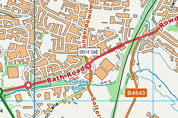 SN14 0AE map - OS VectorMap District (Ordnance Survey) SN14 0AE map - OS VectorMap District (Ordnance Survey)