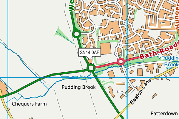 SN14 0AF map - OS VectorMap District (Ordnance Survey) SN14 0AF map - OS VectorMap District (Ordnance Survey)