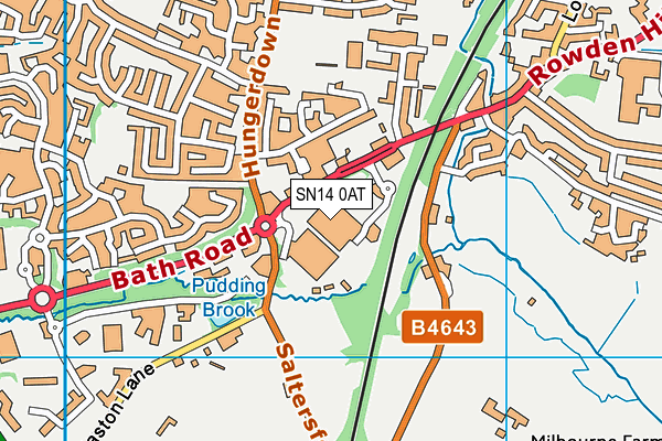 SN14 0AT map - OS VectorMap District (Ordnance Survey) SN14 0AT map - OS VectorMap District (Ordnance Survey)