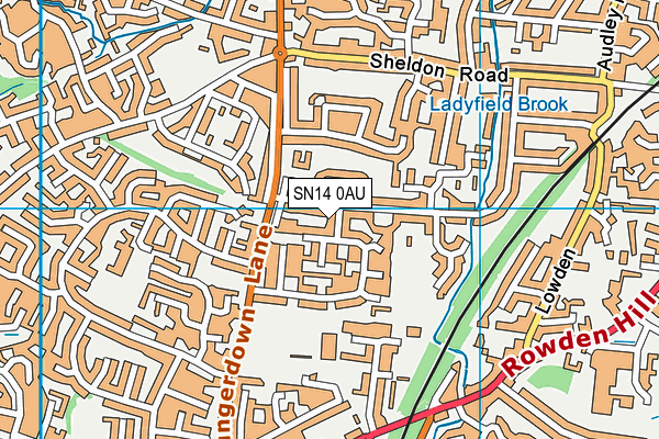 SN14 0AU map - OS VectorMap District (Ordnance Survey)