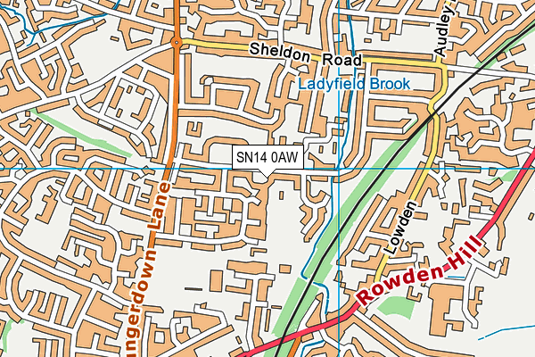 SN14 0AW map - OS VectorMap District (Ordnance Survey) SN14 0AW map - OS VectorMap District (Ordnance Survey)