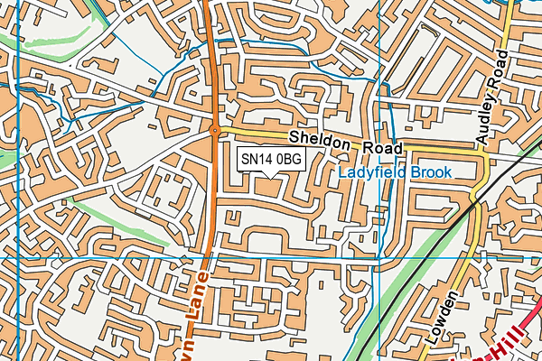SN14 0BG map - OS VectorMap District (Ordnance Survey)