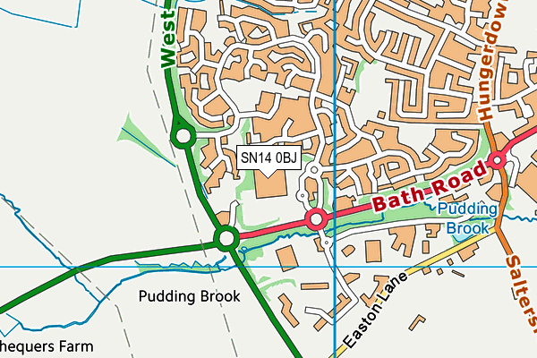 SN14 0BJ map - OS VectorMap District (Ordnance Survey) SN14 0BJ map - OS VectorMap District (Ordnance Survey)
