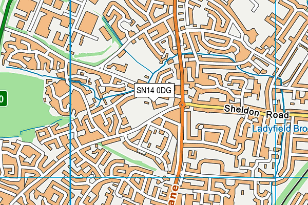 SN14 0DG map - OS VectorMap District (Ordnance Survey) SN14 0DG map - OS VectorMap District (Ordnance Survey)