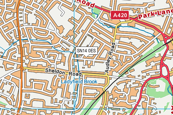 SN14 0ES map - OS VectorMap District (Ordnance Survey) SN14 0ES map - OS VectorMap District (Ordnance Survey)